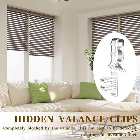 12 Pcs Plastic Valance Retainer Clips 2-1/8inch Valance Clips for Blinds Clear Blind Valance Clips Transparent Channel Valance Clips for Home Window Blinds in Saudi Arabia