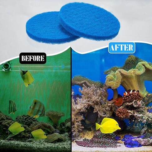 ترانكون وسادات فلتر حوض السمك من 30 قطعة، وسادات فلتر بركة مستديرة، ملحقات فلتر حوض السمك او الكائنات المائية لحوض السمك، 7.09 × 7.09 × 0.63 انش، ازرق in Kuwait