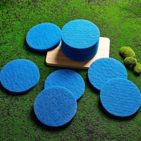 ترانكون وسادات فلتر حوض السمك من 30 قطعة، وسادات فلتر بركة مستديرة، ملحقات فلتر حوض السمك او الكائنات المائية لحوض السمك، 7.09 × 7.09 × 0.63 انش، ازرق in Kuwait