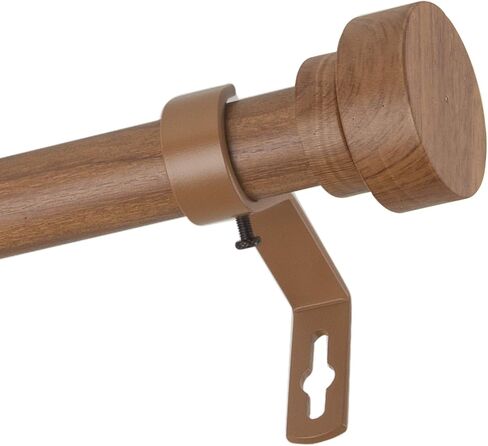 قضيب ستارة فردي من الخشب الصناعي 1 بوصة من Rod Desyne W100-37-66W3 مقاس 167-304.8 سم، كستنائي in Saudi Arabia