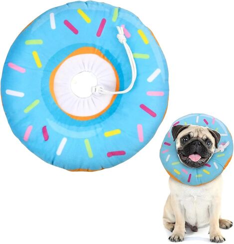 Cat Cone Collar Soft,Cat Recovery Collar,Cat Cone After Surgery,Cat Neck Pillow,Cat Cones to Stop Licking,Cute Cat Donut Collar Soft Cat Cone,Elizabethan Collar for Kitten Puppy (Blue) in Saudi Arabia