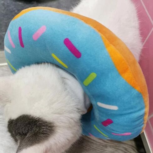 Cat Cone Collar Soft,Cat Recovery Collar,Cat Cone After Surgery,Cat Neck Pillow,Cat Cones to Stop Licking,Cute Cat Donut Collar Soft Cat Cone,Elizabethan Collar for Kitten Puppy (Blue) in Saudi Arabia