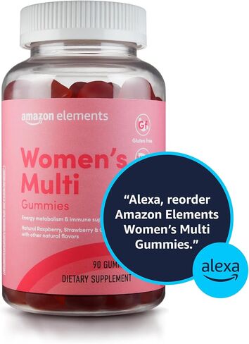Amazon Brand – Revly Women’s Multivitamins, 90 Gummies (3 Gummies per Serving), Vegetarian, Certified Organic, Gluten free in Saudi Arabia