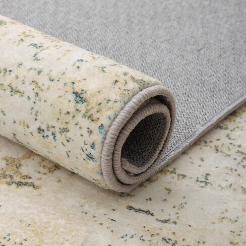 Carvapet Hallway Runner Rug, 2x8 Non Slip Rug with Rubber Backing, Ultra Soft Low Pile Green Rugs, Runner for Hallway, Washable Modern Abstract Area Rug, Boho Non-Shedding Flurry Carpet in Kuwait
