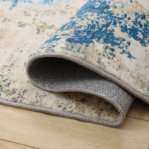Carvapet Hallway Runner Rug, 2x8 Non Slip Rug with Rubber Backing, Ultra Soft Low Pile Green Rugs, Runner for Hallway, Washable Modern Abstract Area Rug, Boho Non-Shedding Flurry Carpet in Kuwait