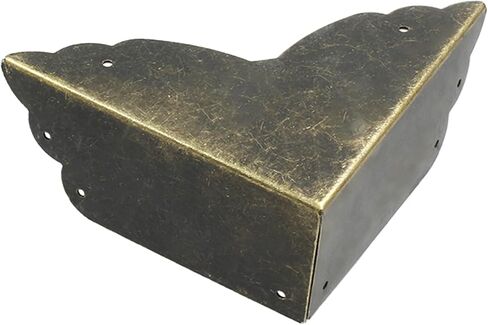 Bivethoi 8 Packs Bronze Box Corner Protectors, Edge Cover Safety Guard Furniture Decorative Metal Table Corner (2.76" x 0.79") in Saudi Arabia