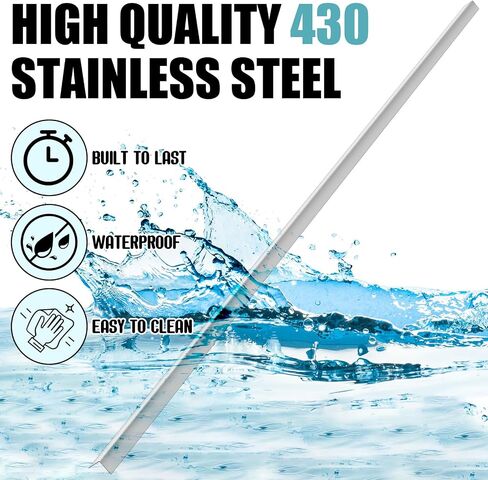 Blulu 2 Pcs Stainless Steel Corner Guards 1 x 1 x 72 Inches Metal Wall Corner Protector with 90 Degree Angle Corner Guards Corner Protectors for Walls Protection and Decoration, Silver in Saudi Arabia