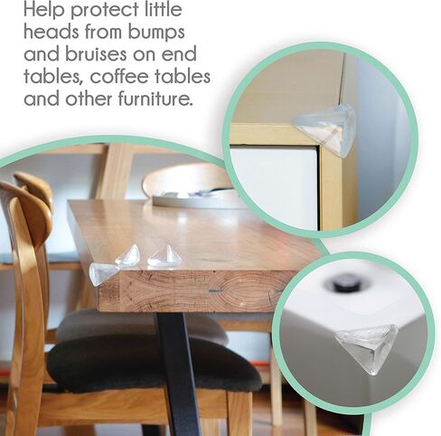 Little Chicks Soft Touch Table Guard Corner Cushions - with Dual Layer Protection - Fits Most Furniture Size Corners - 4 Pack - Transparent - Model CK029 in Kuwait
