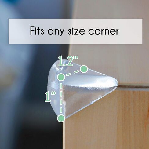 Little Chicks Soft Touch Table Guard Corner Cushions - with Dual Layer Protection - Fits Most Furniture Size Corners - 4 Pack - Transparent - Model CK029 in Kuwait