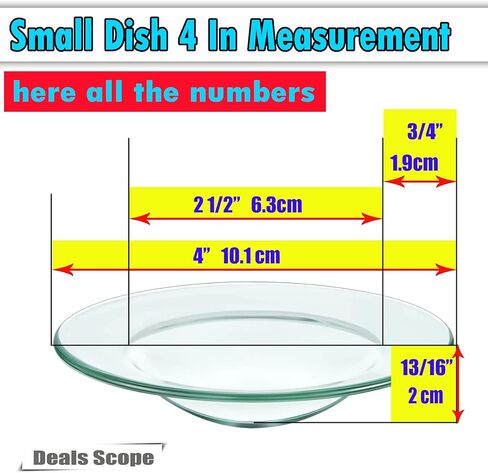 DS 4 بوصة بديل الشمع الزيتي لتسخين طبق طبق زجاجي ذو غطاء غطاء بطانة وعاء تارت الموقد (عبوة واحدة)، شفاف in Kuwait