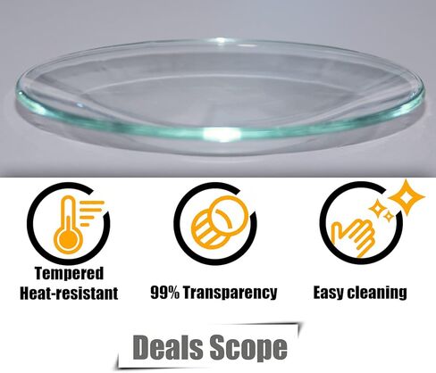 DS 4 بوصة بديل الشمع الزيتي لتسخين طبق طبق زجاجي ذو غطاء غطاء بطانة وعاء تارت الموقد (عبوة واحدة)، شفاف in Kuwait