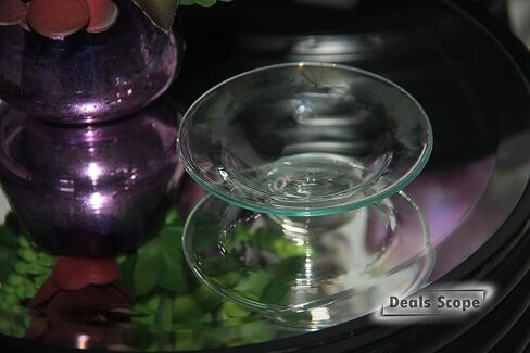 DS 4 بوصة بديل الشمع الزيتي لتسخين طبق طبق زجاجي ذو غطاء غطاء بطانة وعاء تارت الموقد (عبوة واحدة)، شفاف in Kuwait