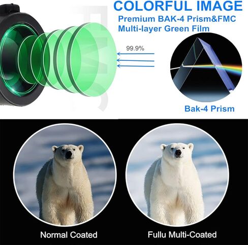 منظار أحادي 80 × 100 - تلسكوب مع حامل للهواتف الذكية وحامل ثلاثي القوائم، نطاق تركيز مزدوج عالي الدقة منشوري عالي الدقة، تلسكوب لصيد الحياة البرية ومشاهدة الطيور والسفر والتخييم والمشي لمسافات طويلة in Kuwait