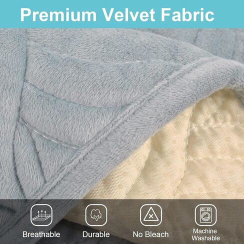 غطاء منزلق للأريكة من Taiyang، واقي غطاء مقعد الأريكة المخملي، أغطية للأريكة ذات المقعدين، مع تصميم مضاد للانزلاق (رمادي فاتح، (العرض: 28 بوصة × الطول: 28 بوصة * قطعة واحدة) in Kuwait