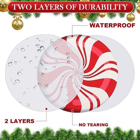 60 Pieces Peppermint Cutouts Christmas Candyland Wall Decor Floor Decal Stickers Colorful Gingerbread Candies Round Lollipop Candy Cane Cutout for Xmas Candy Party Decor Classroom Bulletin Board Decor in Saudi Arabia