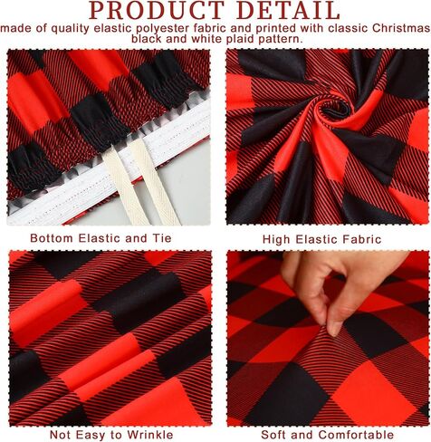 Buffalo Plaid Sofa Cover Valentine's Day Elastic Couch Cover Check Couch Cover with Throw Pillow Covers Sofa Slipcover for Valentines Decor Living Room Car Bed Sofa(Black, White, 1 Seat) in Saudi Arabia