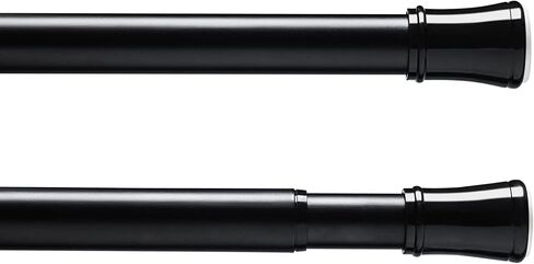 قضبان ستائر Niviy للنافذة 32-136 بوصة إلى قضبان ستائر التعتيم، قضبان ستائر تعتيم الغرفة، قضبان ستائر زنبركية، قضبان ستائر قابلة للتوسيع، أبيض، 3 أقواس in Kuwait