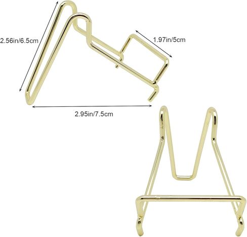 حامل عرض صخري معدني ذهبي من نوسرايو، حامل كريستالات لعرض المقتنيات الكريستالية والصخور والجيود واحجار القلب وحفريات العقيق المعدني والبطاقات والعملات المعدنية والاطباق (6 قطع L) in Kuwait