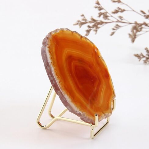 حامل عرض صخري معدني ذهبي من نوسرايو، حامل كريستالات لعرض المقتنيات الكريستالية والصخور والجيود واحجار القلب وحفريات العقيق المعدني والبطاقات والعملات المعدنية والاطباق (6 قطع L) in Kuwait