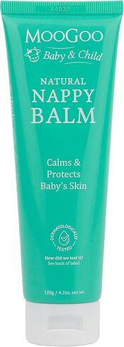 MooGoo Nappy Balm - A naturally gentle diaper cream for sensitive baby skin - Soothing cream with shea butter, zinc & jojoba oil - Barrier cream to soothe & help prevent irritation in Kuwait