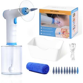 Ear Wax Removal, JOKARWAY Ear Cleaner, Ear Wax Removal Tool with 5 Lights, 4 Pressure Modes Ear Washer, Ear Irrigation Flushing System for Humans Kids 9+1 Ear Tips in Saudi Arabia