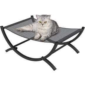 سرير سنوغهوم للقطط، أرجوحة هزازة للقطط، سرير صغير للحيوانات الأليفة قابل للتنفس مع قماش قابل للإزالة والغسل، مناسب للحيوانات الأليفة التي يصل وزنها إلى 28 رطلاً - يتضمن قطعتين من القماش in Kuwait