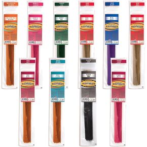 Hem Incense Sticks Assorted Pack, Hem Scentwrap 11 inches Natural Hand Dipped Insense Sticks (12 stick x 5 Pack,60 Sticks) Free from Chemicals & Charcoal,5pk2