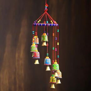 PUTON'S Handicrafted Decorative Wall/Door/Window Hanging Bells Wind Chimes Showpiece for Home Decor, Wall Decor, Pooja Room Temple, Diwali Gift, Corporate Gift in Saudi Arabia