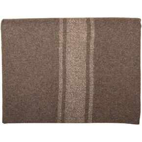 Farm Blue Wool Blanket Military Style - Thick & Lightweight Army Camping Blankets as a Survival Blankets, Car, Hiking 55% Wool 45% Blended Fibers (OD/Khaki Stripe 62" x 80" x 0.15")