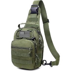 حقيبة كتف LIMHOO التكتيكية ذات حبال مع رقعة علم الولايات المتحدة الأمريكية (Acu Camo) in Kuwait