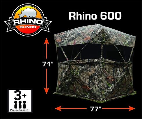 Rhino blinds R600-MOC 3 Person Hunting Ground Blind, Mossy Oak Breakup Country, 60x60 inch in Kuwait