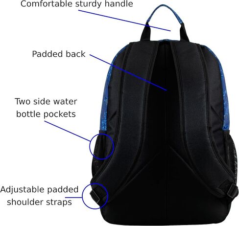 FUEL Large Multipocket Unisex Backpack with Water Resistant Bottom for Class, Travel, and Outdoors - Red Camouflage in Kuwait