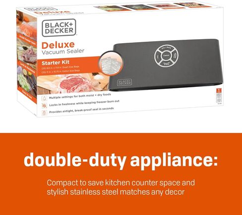 مجموعة أدوات مانعة للتسرب فاخرة من بلاك + ديكر BD3481 مع أكياس مانعة للتسرب، معدنية in Kuwait