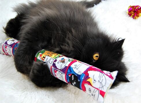 واي في بوينت لعبة عصا ركل للقطط مع النعناع البري مقاس 15 انش - عبوة من قطعتين (مقاس L) - خامة قماشية متينة - قطن غير قابل للازالة والنعناع البري - بدون حشوات - كاملة مع 5 كرات مجعدة in Kuwait