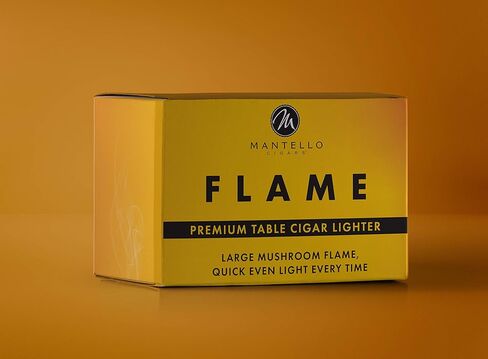 ولاعة سيجار على سطح الطاولة من مانتيلو - ولاعة شعلة سيجار على سطح الطاولة - تعمل على تحسين نكهة السيجار بنكهة الكروم in Kuwait