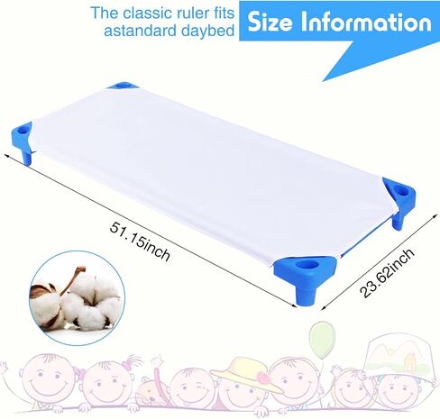 Mixweer 50 Pcs Natural Pure Cotton Daycare Cot Sheets, Breathable Fabric White Cot Bed Sheets Standard Daycare, Toddler and Preschool Fold Fitted Sheets for Boys and Girls, 51.18'' W x 23.62'' L in Saudi Arabia