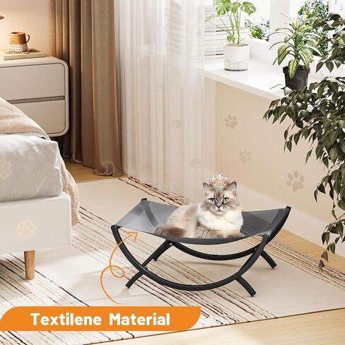 سرير سنوغهوم للقطط، أرجوحة هزازة للقطط، سرير صغير للحيوانات الأليفة قابل للتنفس مع قماش قابل للإزالة والغسل، مناسب للحيوانات الأليفة التي يصل وزنها إلى 28 رطلاً - يتضمن قطعتين من القماش in Kuwait