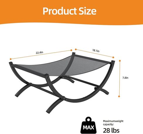سرير سنوغهوم للقطط، أرجوحة هزازة للقطط، سرير صغير للحيوانات الأليفة قابل للتنفس مع قماش قابل للإزالة والغسل، مناسب للحيوانات الأليفة التي يصل وزنها إلى 28 رطلاً - يتضمن قطعتين من القماش in Kuwait