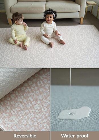 Baby Care Play Mat (Large, Hygge - Aztec & Arbor) 82'' x 55'' Original One-Piece Reversible Rollable Waterproof Baby Mat for Floor, Play Mat for Babies 6-12 Months, Infants, Toddlers, and Kids in Saudi Arabia