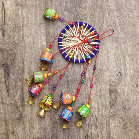 PUTON'S Handicrafted Decorative Wall/Door/Window Hanging Bells Wind Chimes Showpiece for Home Decor, Wall Decor, Pooja Room Temple, Diwali Gift, Corporate Gift in Saudi Arabia