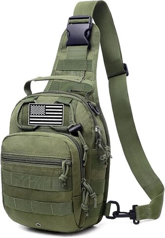 حقيبة كتف LIMHOO التكتيكية ذات حبال مع رقعة علم الولايات المتحدة الأمريكية (Acu Camo) in Kuwait