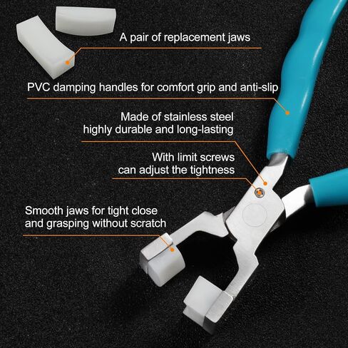 SPEEDWOX 6 Inches Bracelet Bending Pliers Stainless Steel Eyeglasses Repairing Plier Nylon Jaw, Optical Glasses Frames Repair Assembling & Adjusting Hand Tools with Screwdriver and Glasses Cloth in Saudi Arabia