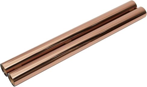 2 Pack One Way Mirror Privacy Window Film, Non-Adhesive Brown Glass Cling (17.7 inch x 6.5 Ft, 2 Rolls) in Saudi Arabia