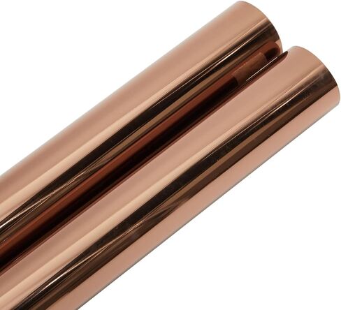 2 Pack One Way Mirror Privacy Window Film, Non-Adhesive Brown Glass Cling (17.7 inch x 6.5 Ft, 2 Rolls) in Saudi Arabia