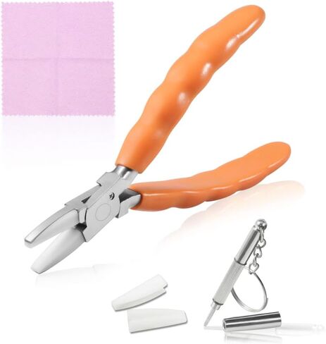 SPEEDWOX 6 Inches Bracelet Bending Pliers Stainless Steel Eyeglasses Repairing Plier Nylon Jaw, Optical Glasses Frames Repair Assembling & Adjusting Hand Tools with Screwdriver and Glasses Cloth in Saudi Arabia