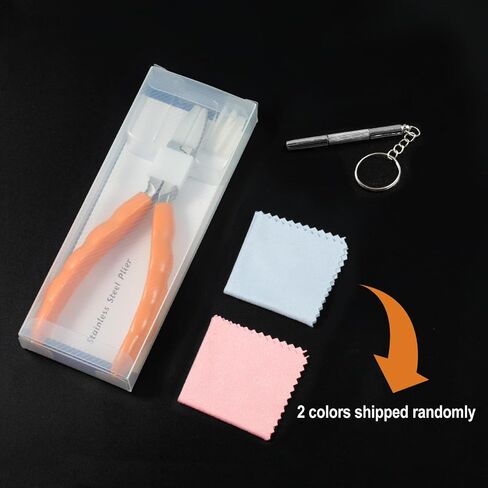SPEEDWOX 6 Inches Bracelet Bending Pliers Stainless Steel Eyeglasses Repairing Plier Nylon Jaw, Optical Glasses Frames Repair Assembling & Adjusting Hand Tools with Screwdriver and Glasses Cloth in Saudi Arabia