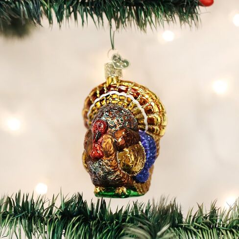 Old World Christmas Thanksgiving Glass Blown Ornaments for Christmas Tree Tom Turkey in Saudi Arabia