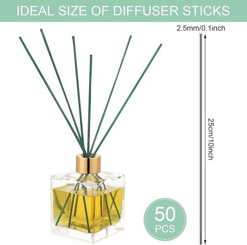 Demissle 50 Pieces Christmas Scented Fir Reed Diffuser Sticks 10 Inch Scented Green Aroma Essential Oil Diffuser Sticks Refill Replacement for Aroma Fragrance in Saudi Arabia