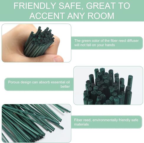 Demissle 50 Pieces Christmas Scented Fir Reed Diffuser Sticks 10 Inch Scented Green Aroma Essential Oil Diffuser Sticks Refill Replacement for Aroma Fragrance in Saudi Arabia