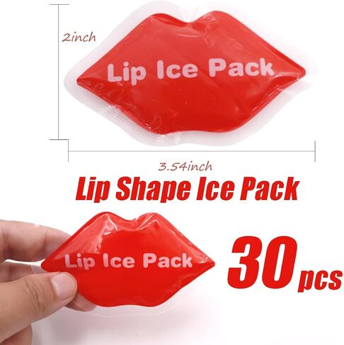 Ice Pack for Lip Filler, Lip Ice Pack Bulk Small Ice Pack Cold Compress for Mouth, Injections, Injuries, Bruises (Green (40 Count)) in Saudi Arabia